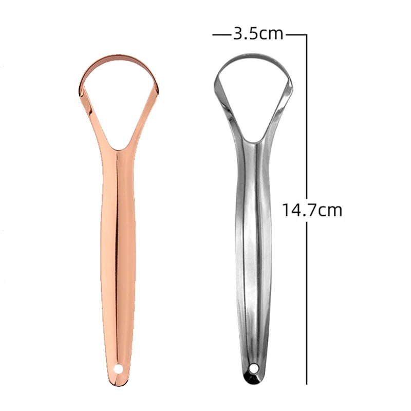 Stainless Steel Tongue Scrapper with Case,Tongue Scraper Cleaner for Adults & Kids Oral Hygiene Scrapper Cleaning Tools