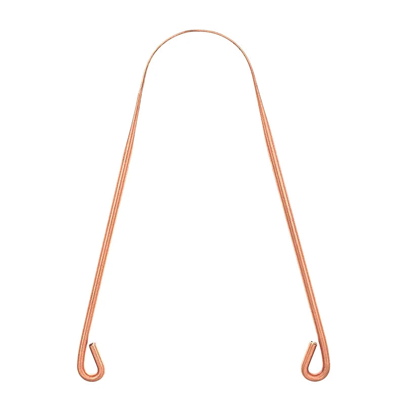 1 PC Copper Tongue Scraper U Shaped Cleaner Travel Handy Case Remove Breath Cleaning Coated Oral Hygiene Scrapper Tools