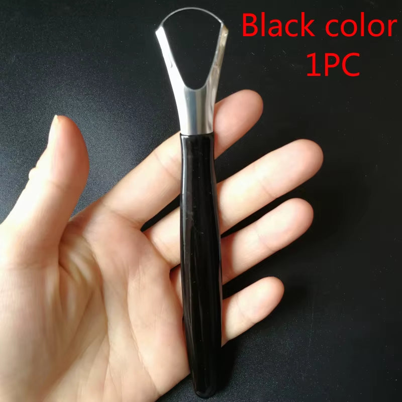 Tongue Scraper Cleaner Adult Surgical Grade Eliminate Bad Breath Stainless Steel Metal Tongue Scarper Brush Dental Scrapper Tool