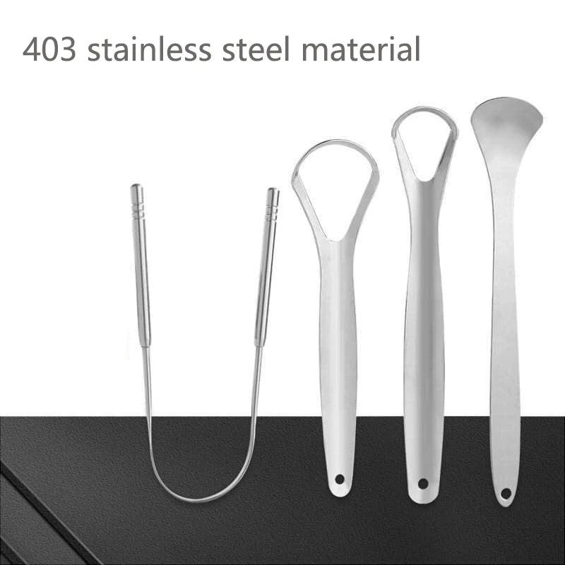 Stainless Steel Tongue Scrapper with Case,Tongue Scraper Cleaner for Adults & Kids Oral Hygiene Scrapper Cleaning Tools