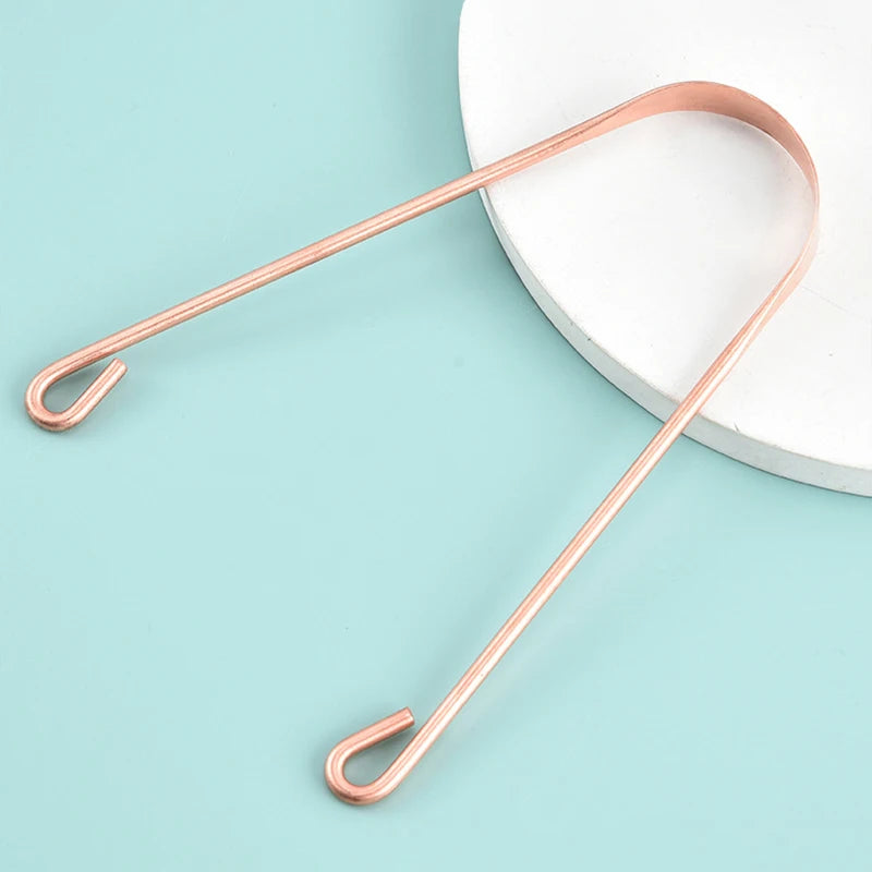 1 PC Copper Tongue Scraper U Shaped Cleaner Travel Handy Case Remove Breath Cleaning Coated Oral Hygiene Scrapper Tools