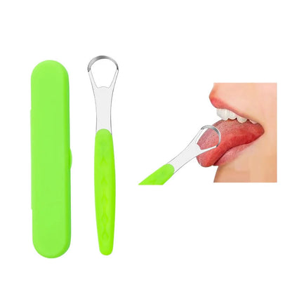 1Pc Stainless Steel Tongue Scraper Cleaner for Oral Hygiene Tounge Scrapper Brush Remove Halitosis Tongue Coating Oral Care