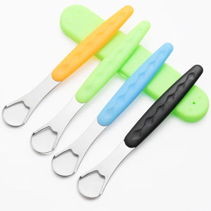 1Pc Stainless Steel Tongue Scraper Cleaner for Oral Hygiene Tounge Scrapper Brush Remove Halitosis Tongue Coating Oral Care