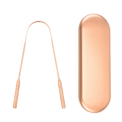 1 PC Copper Tongue Scraper U Shaped Cleaner Travel Handy Case Remove Breath Cleaning Coated Oral Hygiene Scrapper Tools