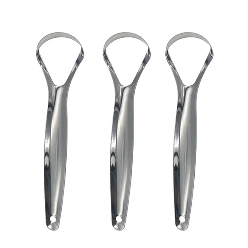 Halitosis Tongue Coating Tongue Cleaner Scraper Stainless Steel Remover Tongue Coated Brush Scraping Tongue Oral Hygiene Tools