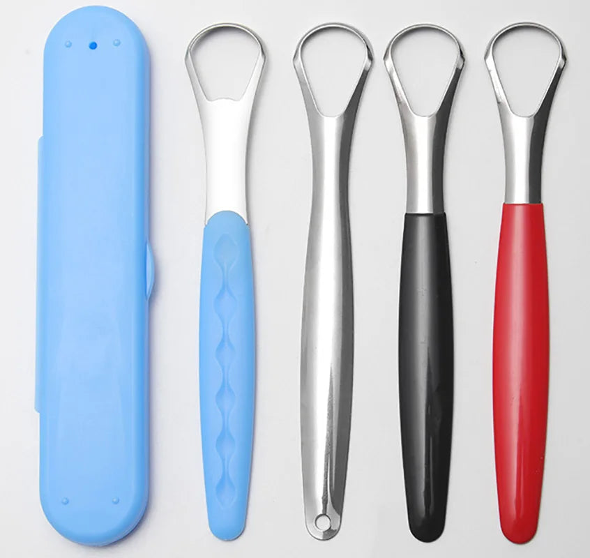 1Pc Stainless Steel Tongue Scraper Cleaner for Oral Hygiene Tounge Scrapper Brush Remove Halitosis Tongue Coating Oral Care