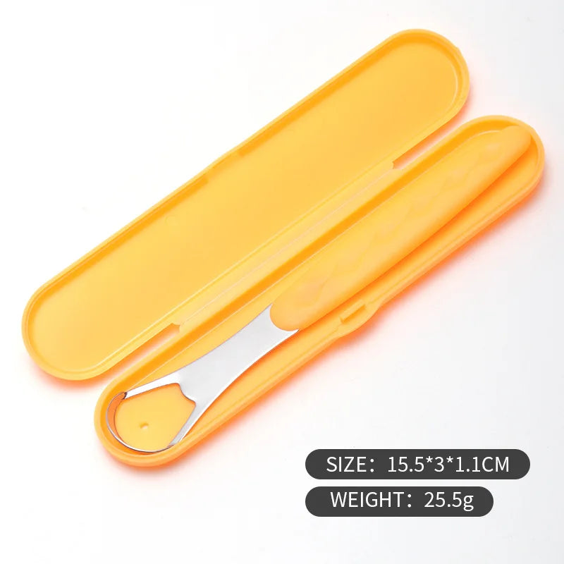 1Pc Stainless Steel Tongue Scraper Cleaner for Oral Hygiene Tounge Scrapper Brush Remove Halitosis Tongue Coating Oral Care