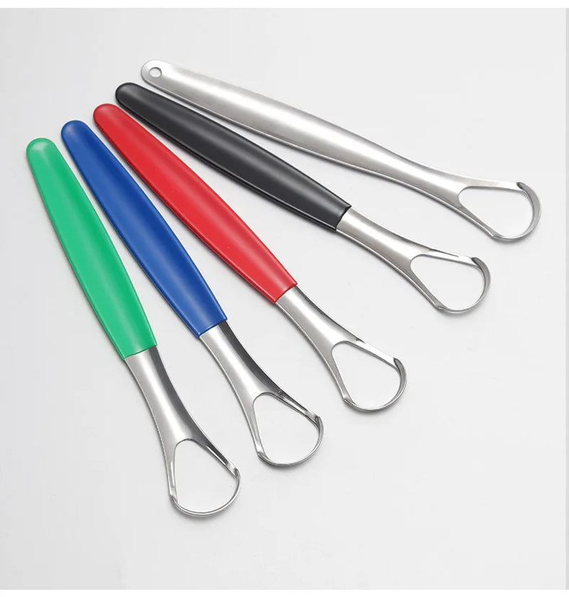 1Pc Stainless Steel Tongue Scraper Cleaner for Oral Hygiene Tounge Scrapper Brush Remove Halitosis Tongue Coating Oral Care