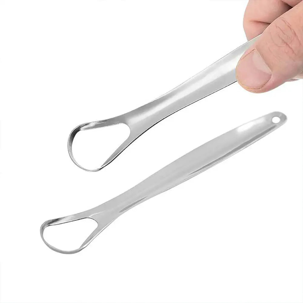 2/1PC Tongue Scarper Tongue Cleaner Stainless Steel Tongue Scrapper Brush Washable Tongue Scraper for Oral Hygiene Cleaning Tool