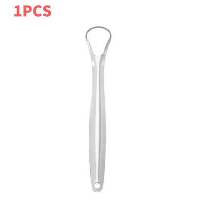 2/1PC Tongue Scarper Tongue Cleaner Stainless Steel Tongue Scrapper Brush Washable Tongue Scraper for Oral Hygiene Cleaning Tool