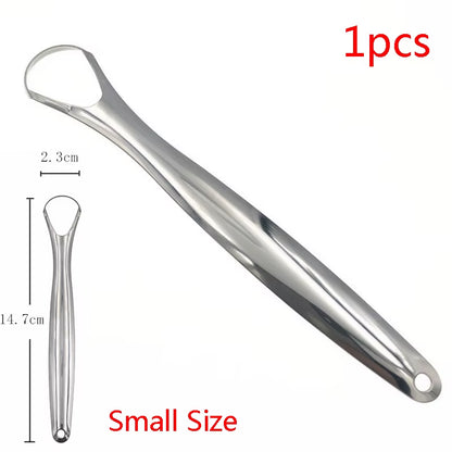 Tongue Scraper Cleaner Adult Surgical Grade Eliminate Bad Breath Stainless Steel Metal Tongue Scarper Brush Dental Scrapper Tool