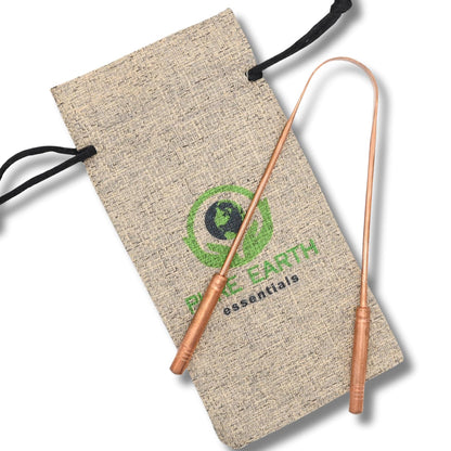Copper Tongue Scraper for Adults – Ayurvedic Tongue Cleaner with Case – Natural Oral Hygiene Tool by  (1 Piece/Pack)