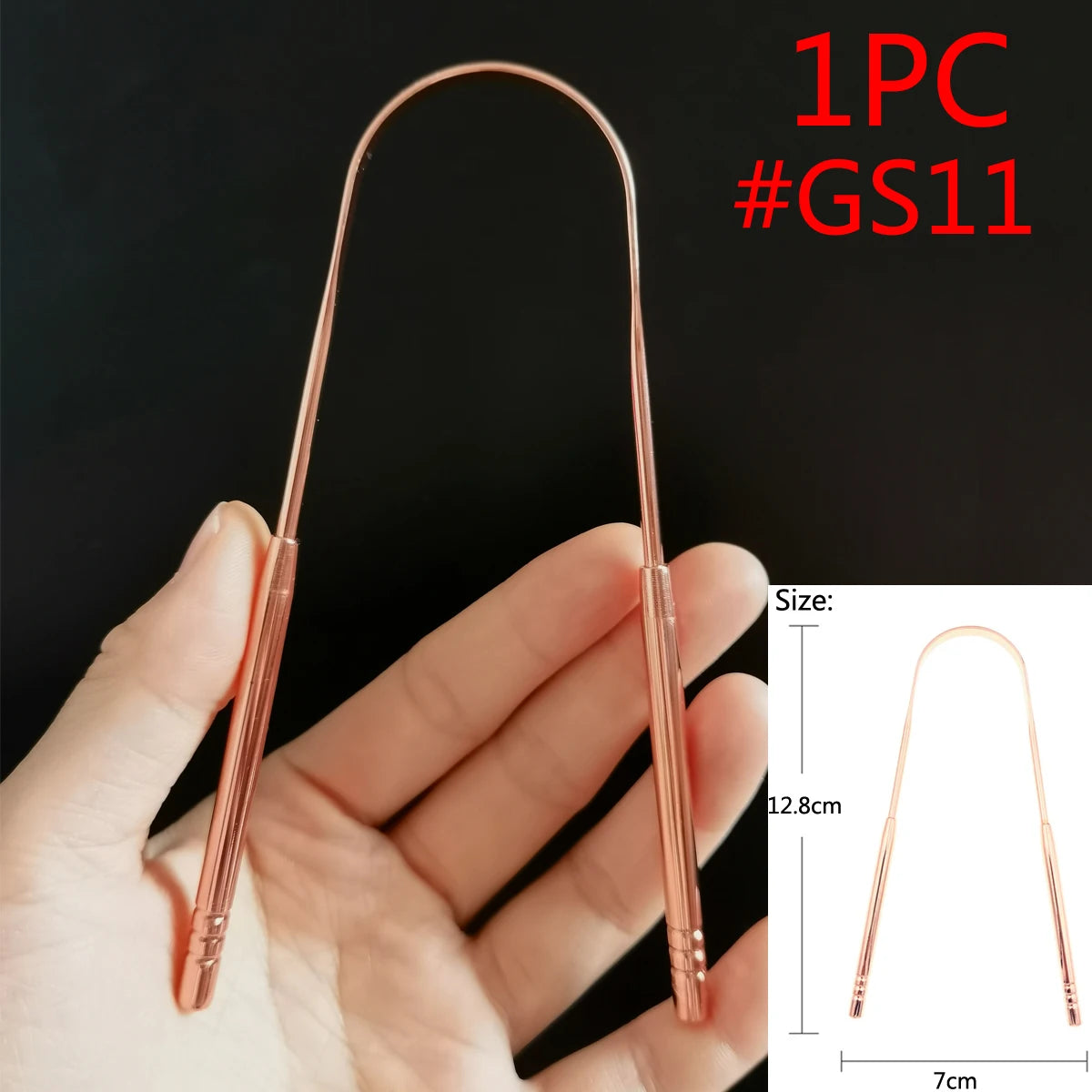 Tongue Scraper Cleaner Adult Surgical Grade Eliminate Bad Breath Stainless Steel Metal Tongue Scarper Brush Dental Scrapper Tool