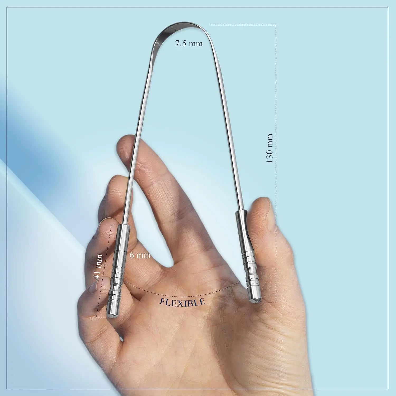 2Pcs Tongue Scraper with Case Easy to Use Tongue Scraper for Adults, Tongue Cleaner for Oral Care & Hygiene (With Travel Case)