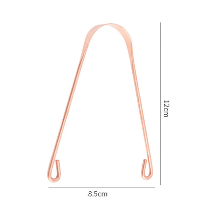 1 PC Copper Tongue Scraper U Shaped Cleaner Travel Handy Case Remove Breath Cleaning Coated Oral Hygiene Scrapper Tools