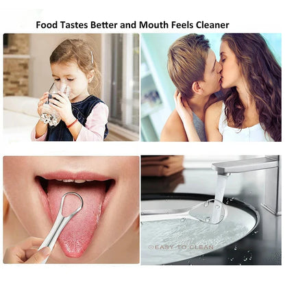 Stainless Steel Tongue Scraper Tongue Portable Oral Care Remover Halitosis Tongue Coating Oral Cleaning Tools Tongue Cleaning