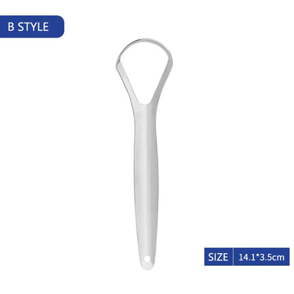 Stainless Steel Tongue Scraper Cleaner Travel Handy Case Fresh Breath Cleaning Coated Oral Hygiene Scrapper Cleaning Tools