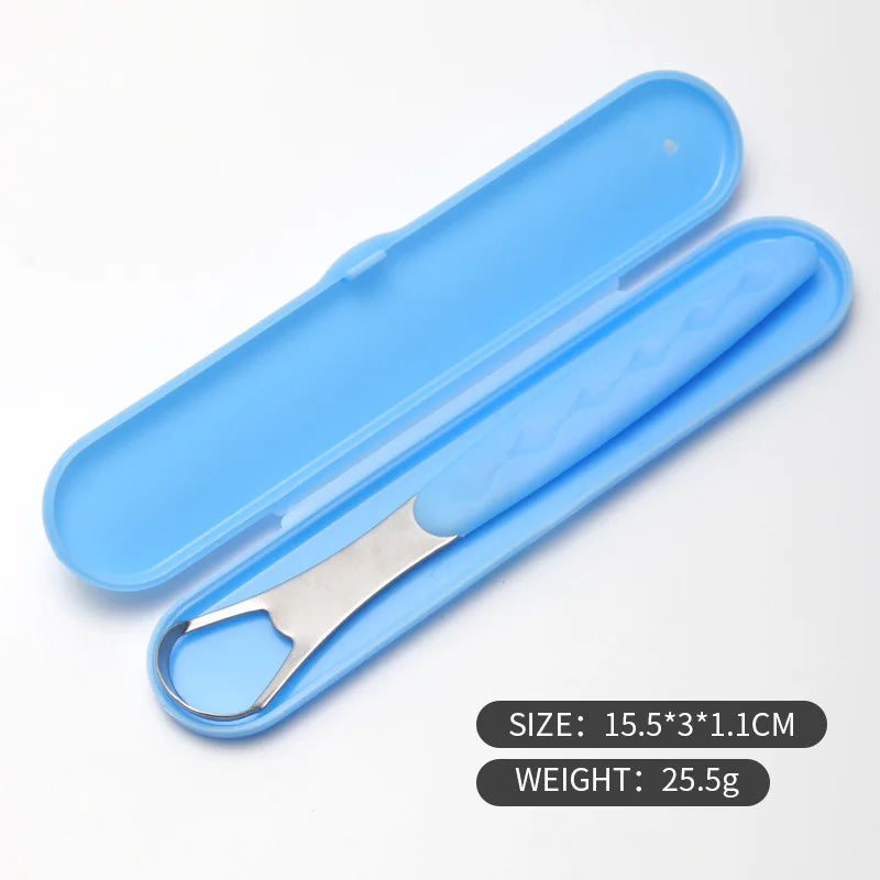 1Pc Stainless Steel Tongue Scraper Cleaner for Oral Hygiene Tounge Scrapper Brush Remove Halitosis Tongue Coating Oral Care